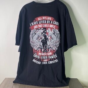 Honor God - Port and Company Black Graphic Tee Men’s Size 4XL - 1312